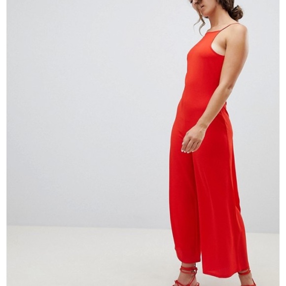 ASOS Pants - Warehouse Square Neck Coulotte Jumpsuit